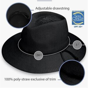 NWOT Wallaroo Hat Company Women’s Victoria Fedora Sun Hat UPF 50+ UV Protection